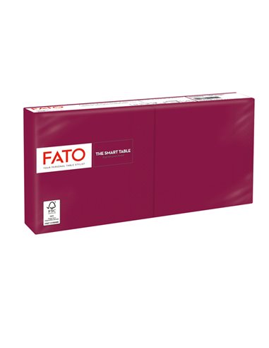 100 tovaglioli carta 24x24cm 2 Veli Bordeaux Fato 82543003