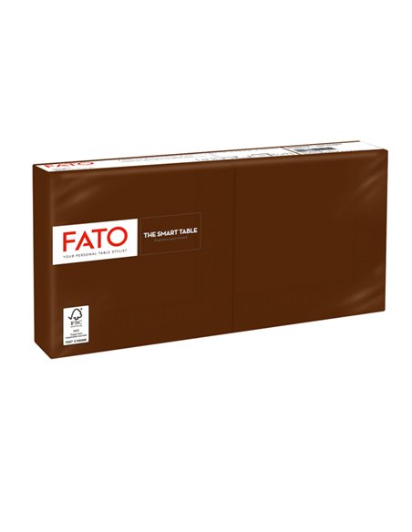 100 tovaglioli carta 24x24cm 2 Veli Cioccolata Fato 82546003 FATO TISSUE HO.RE.CA-TOVAGLIE-RUNNER