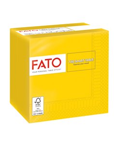 100 tovaglioli carta 24x24cm 2 Veli Giallo Fato 82221003 FATO TISSUE HO.RE.CA-TOVAGLIE-RUNNER
