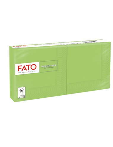 100 tovaglioli carta 25x25cm 2 Veli Verde mela Fato 82233003