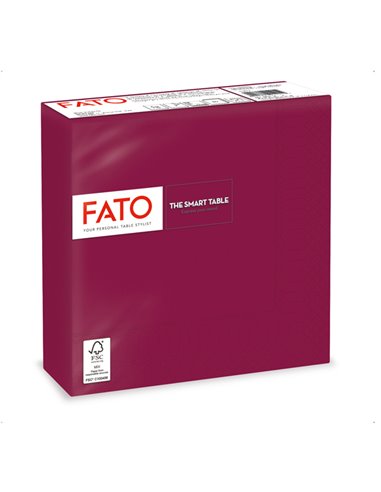 50 tovaglioli carta 33x33cm 2 Veli Bordeaux Fato 82621800 FATO TISSUE HO.RE.CA-TOVAGLIE-RUNNER