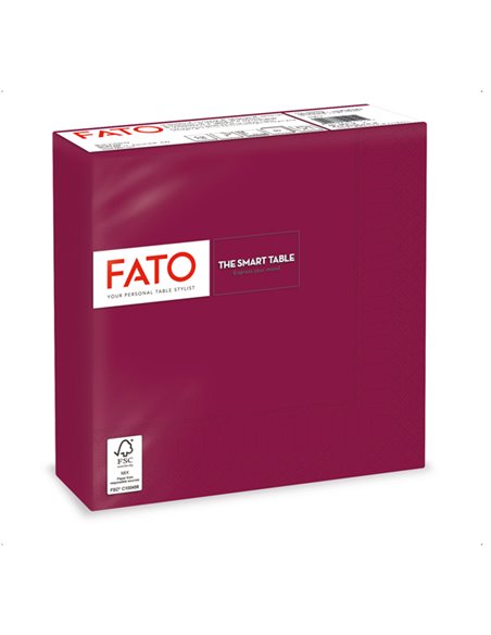 50 tovaglioli carta 33x33cm 2 Veli Bordeaux Fato 82621800 FATO TISSUE HO.RE.CA-TOVAGLIE-RUNNER