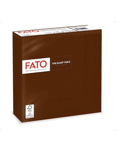 50 tovaglioli carta 33x33cm 2 Veli Cioccolata Fato 82622400 FATO TISSUE HO.RE.CA-TOVAGLIE-RUNNER