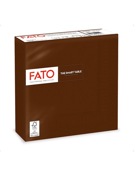 50 tovaglioli carta 33x33cm 2 Veli Cioccolata Fato 82622400 FATO TISSUE HO.RE.CA-TOVAGLIE-RUNNER