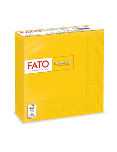 50 tovaglioli carta 33x33cm 2 Veli Giallo Fato 82621200 FATO TISSUE HO.RE.CA-TOVAGLIE-RUNNER