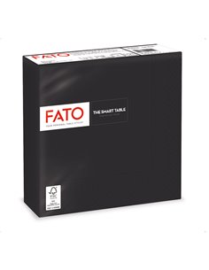 50 tovaglioli carta 33x33cm 2 Veli Nero Fato 82622500 FATO TISSUE HO.RE.CA-TOVAGLIE-RUNNER