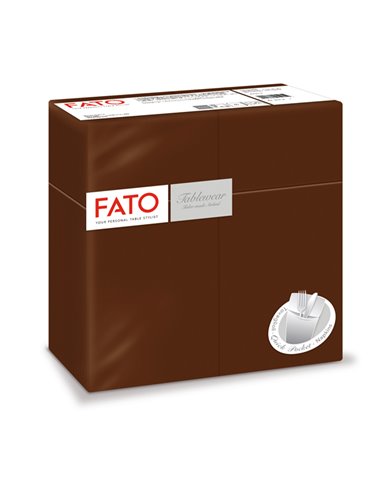 50 Quick Pocket 40x40cm color cacao Linea Airlaid Fato 88480301