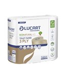 Pacco 4 rotoli Carta Igienica 270 strappi EcoNatural 4.3 Lucart Plastic Free 811C54J