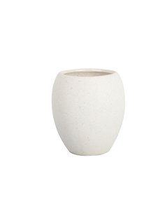 Bicchiere porta spazzolini bianco linea Stone B1597083