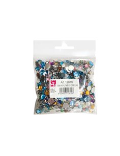 Busta 1000 pz Gemme Kristall tonde diam. 6/10 mm in colori assortiti DECO 12619 DECO ACCESSORI DIDATTICI E LAVORI MANUALI