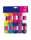 Set 10 matasse 100 cotone lung. 30mt colori assortiti Cwr 12626