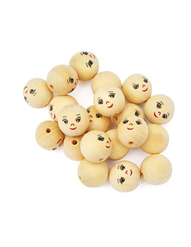 Busta 20 pz faccine in legno colore naturale diam. 30mm DECO 12637 DECO ACCESSORI DIDATTICI E LAVORI MANUALI