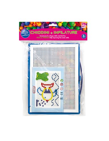 Set chiodini e infilature in plastica colori assortiti Cwr 12352 CWR REGOLI-GIOCHI DIDATTICI