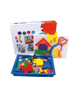 Set chiodini e infilature in plastica colori assortiti Cwr 12352 CWR REGOLI-GIOCHI DIDATTICI 2