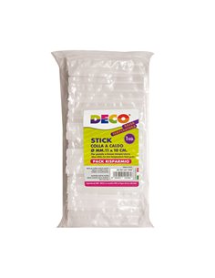 1 kg colla stick a bassa temperatura 10cm x diam. 11mm DECO 06165/1000 DECO COLLE A CALDO E PISTOLE