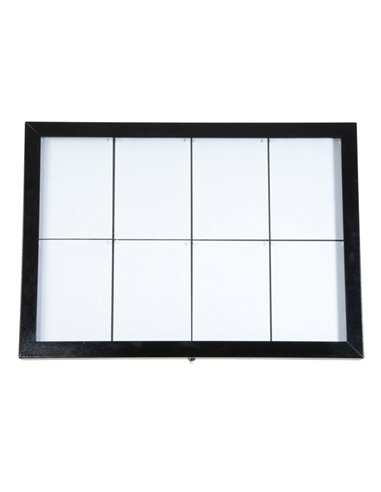 ESPOSITORE A LED 8xA4 PER ESTERNI Securit MCS-8A4-BL SECURIT PORTADEPLIANT DA TERRA