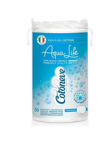 Busta da 50 dischetti levatrucco in cotone maxi tondi Cotoneve 1443CV