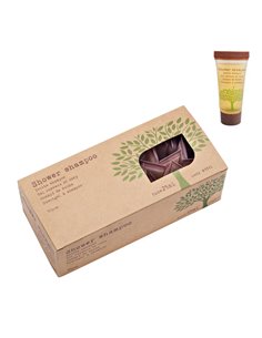 Confezione da 50 tubetti doccia shampoo 25ml Linea Cortesia Natura W3331