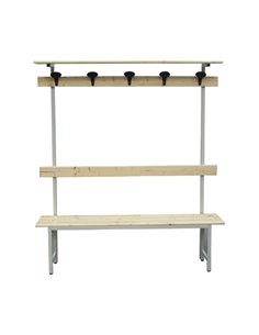 Panca in legno con alzata a 5 POSTI L150cm PF/LE/S-A/1500 Fasma SEDUTE ATTESA