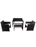 Salotto Valencia nero - set 4 elementi S1383022