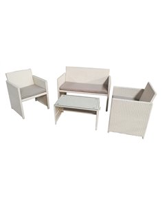 Salotto Valencia bianco - set 4 elementi S1383023