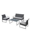 Salotto Alicante bianco/grigio - set 4 elementi S1304523