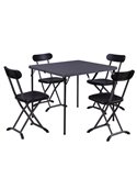 Set pranzo pieghevole Horeca antracite - set 5 elementi S1815086