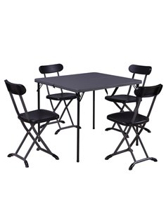 Set pranzo pieghevole Horeca antracite - set 5 elementi S1815086 Garden Friend TAVOLI E SEDUTE DA ESTERNI