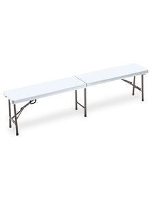 Panca pieghevole L183cm in HDPE bianco Horeca P1714185 Garden Friend TAVOLI E SEDUTE DA ESTERNI