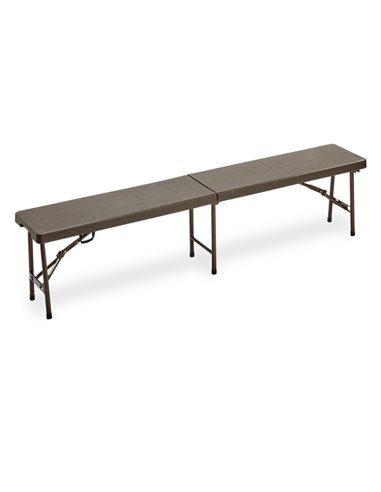 Panca pieghevole L183cm in HDPE noce Horeca P1714195 Garden Friend TAVOLI E SEDUTE DA ESTERNI