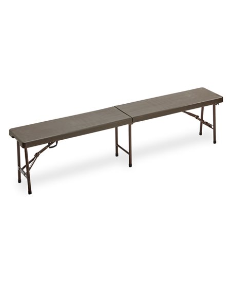 Panca pieghevole L183cm in HDPE noce Horeca P1714195 Garden Friend TAVOLI E SEDUTE DA ESTERNI