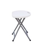 Sgabello pieghevole in HDPE bianco Horeca S1714187