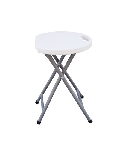 Sgabello pieghevole in HDPE bianco Horeca S1714187 Garden Friend TAVOLI E SEDUTE DA ESTERNI