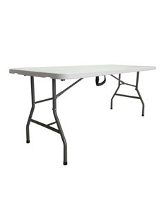 Tavolo pieghevole L183cm in HDPE bianco Horeca T1714183 Garden Friend TAVOLI E SEDUTE DA ESTERNI
