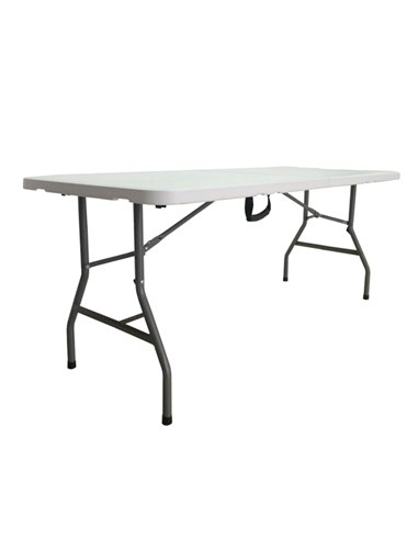Tavolo pieghevole L183cm in HDPE bianco Horeca T1714183 Garden Friend TAVOLI E SEDUTE DA ESTERNI