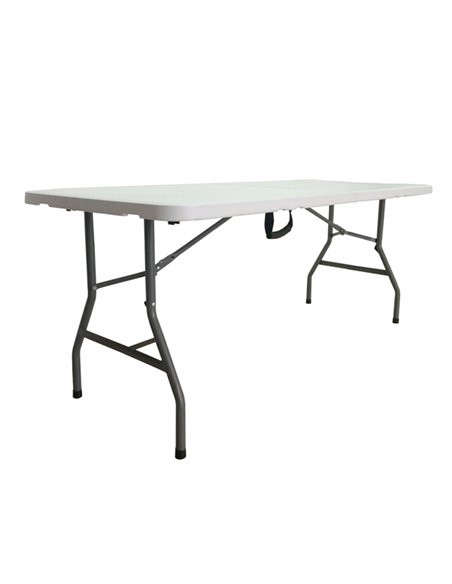 Tavolo pieghevole L183cm in HDPE bianco Horeca T1714183 Garden Friend TAVOLI E SEDUTE DA ESTERNI