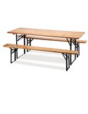 Set birra pieghevole legno - set 3 elementi S1011601
