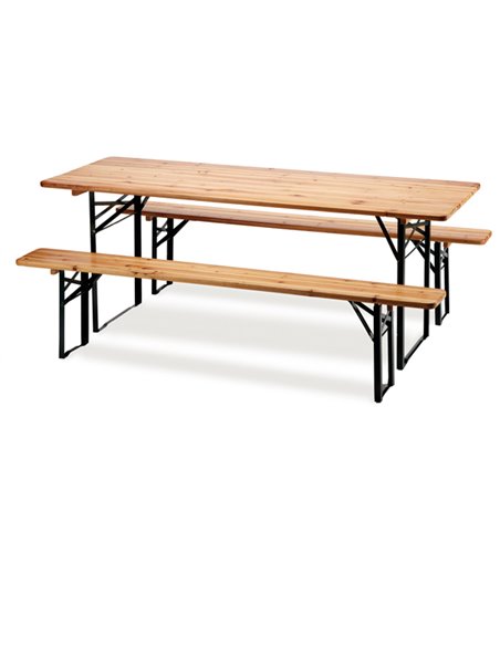 vedi 91686 Set birra pieghevole legno - set 3 elementi S1011601 Garden Friend TAVOLI E SEDUTE DA ESTERNI