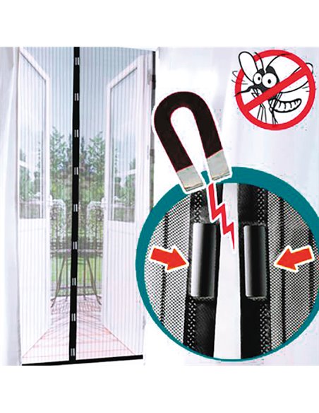 Zanzariera a calamita H230 x L120cm bianco Z1729001/B