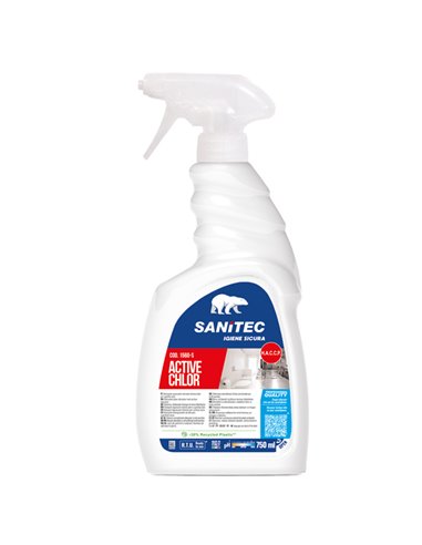 Detergente sgrassante clorinato trigger 750ml Sanitec 1560-S Sanitec DETERGENTI-DETERSIVI PER PULIZIA