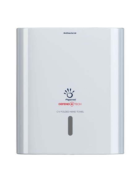 Dispenser Antibatterico Defend Tech Asciugamano Piegato C/V 416143 PAPERNET ACCESSORI PER IL BAGNO E DISPENSER
