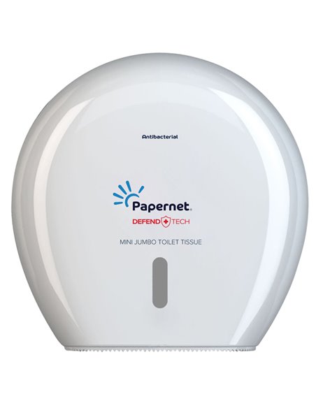 Dispenser Antibatterico Defend tech Carta Igienica Mini Jumbo 416145 PAPERNET ACCESSORI PER IL BAGNO E DISPENSER