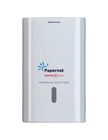 Dispenser Antibatterico Defend tech Carta Igienica Interfogliata 416147 PAPERNET ACCESSORI PER IL BAGNO E DISPENSER