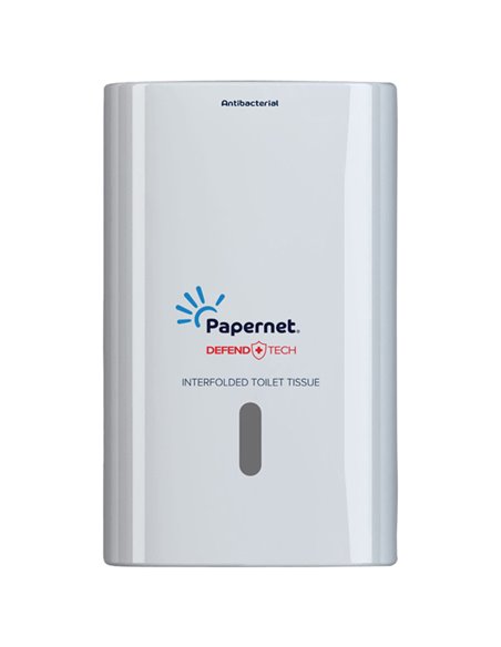Dispenser Antibatterico Defend tech Carta Igienica Interfogliata 416147 PAPERNET ACCESSORI PER IL BAGNO E DISPENSER