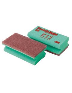 Conf 10 spugne accoppiate verde Scotch-Brite® 58 7000037578 SCOTCH-BRITE PANNI e SPUGNE