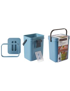 Pattumiera GINO per rifiuti organici azzurro 5 lt Perfetto 29101 2