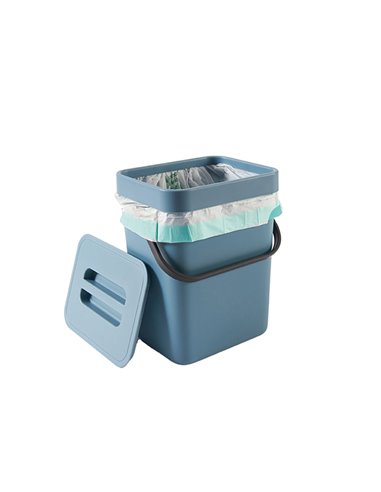 Pattumiera GINO per rifiuti organici azzurro 5 lt Perfetto 29101