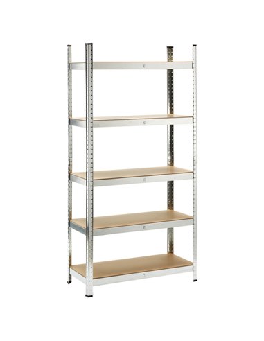 Scaffale in metallo e MDF a 5 ripiani S1851020 X-Robust CONTENITORI MULTIUSO – SCAFFALI