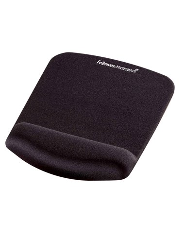 Mousepad con poggiapolsi in FoamFusion Microban PlusTouch nero Fellowes 9252003 FELLOWES MOUSEPAD E POGGIAPOLSI