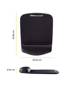 Mousepad con poggiapolsi in FoamFusion Microban PlusTouch nero Fellowes 9252003 FELLOWES MOUSEPAD E POGGIAPOLSI 2